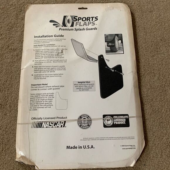 Michael Waltrip 15 NASCAR Sports Flaps Premium Splash Guards *New, no hardware* - Picture 4 of 5